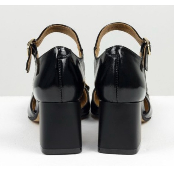 Leather black shoes on low heel, height quality, handmade by Ukranian designers - Picture 13 of 14